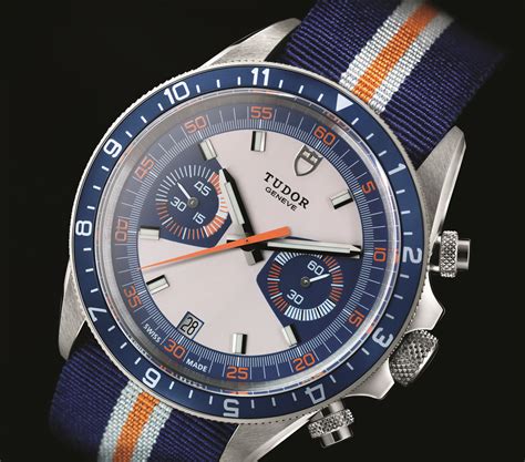 tudor heritage montecarlo blue polso|tudor heritage chronograph.